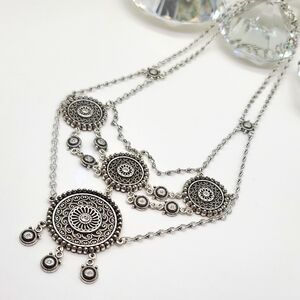 $78 Brighton "Abu Lace" Filigree Rings Gilded Age Inspired Statement Neck!